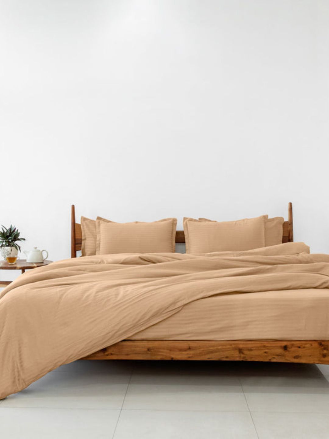 Sleeping Owls- because your sleep matters Beige Pure Cotton 400 GSM Single Bedding Set-image-48