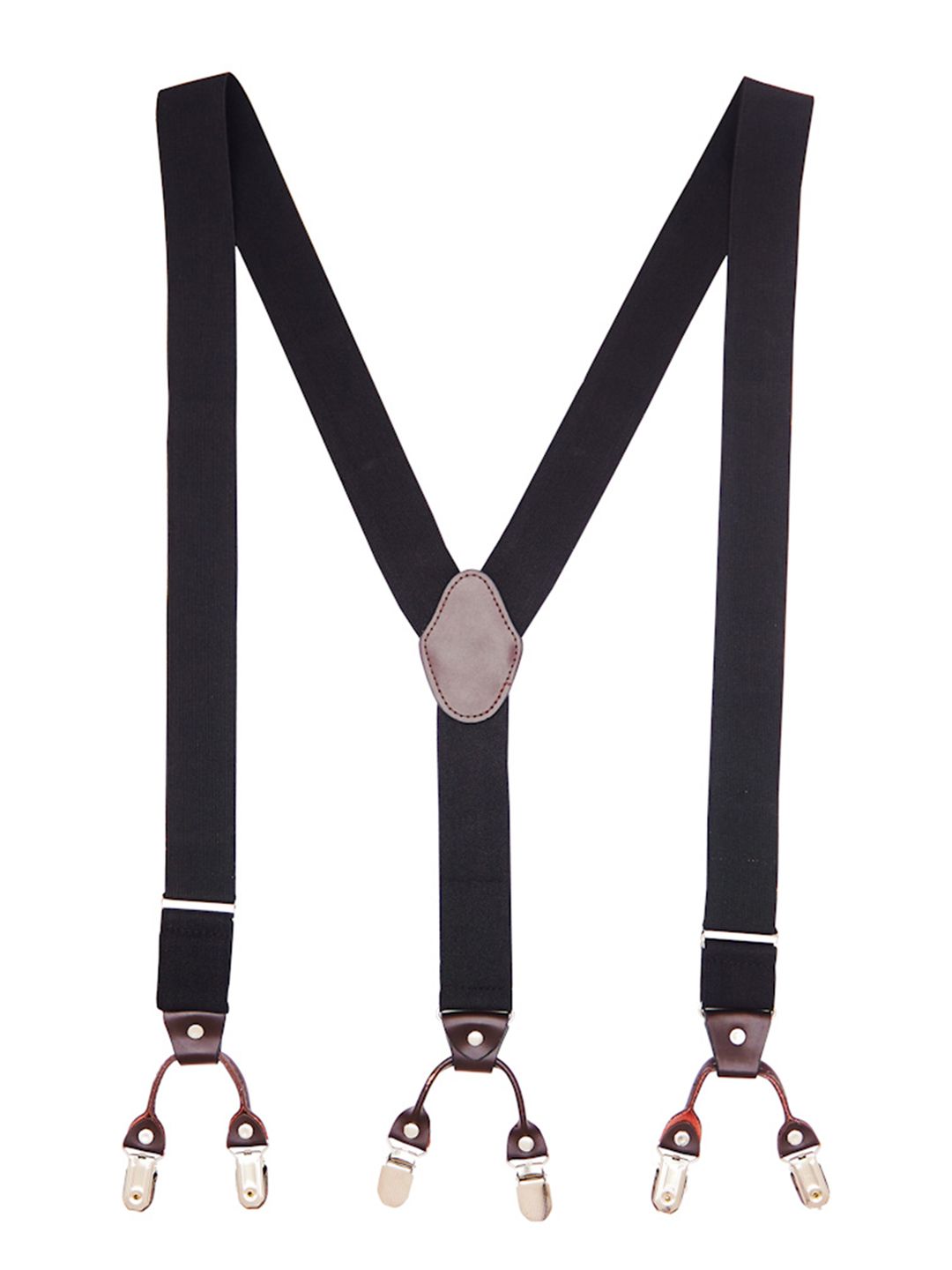 The Tie Hub Men Black Solid Suspenders-picture-40