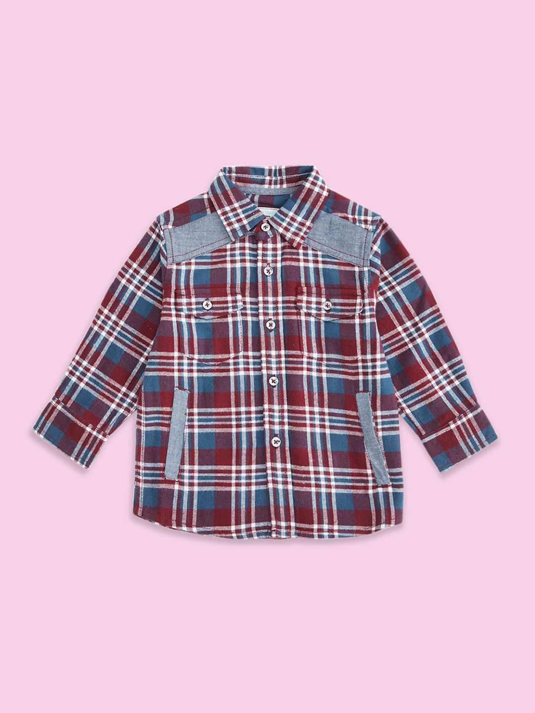 Pantaloons Baby Boys Tartan Checks Casual Cotton Shirt-picture-24