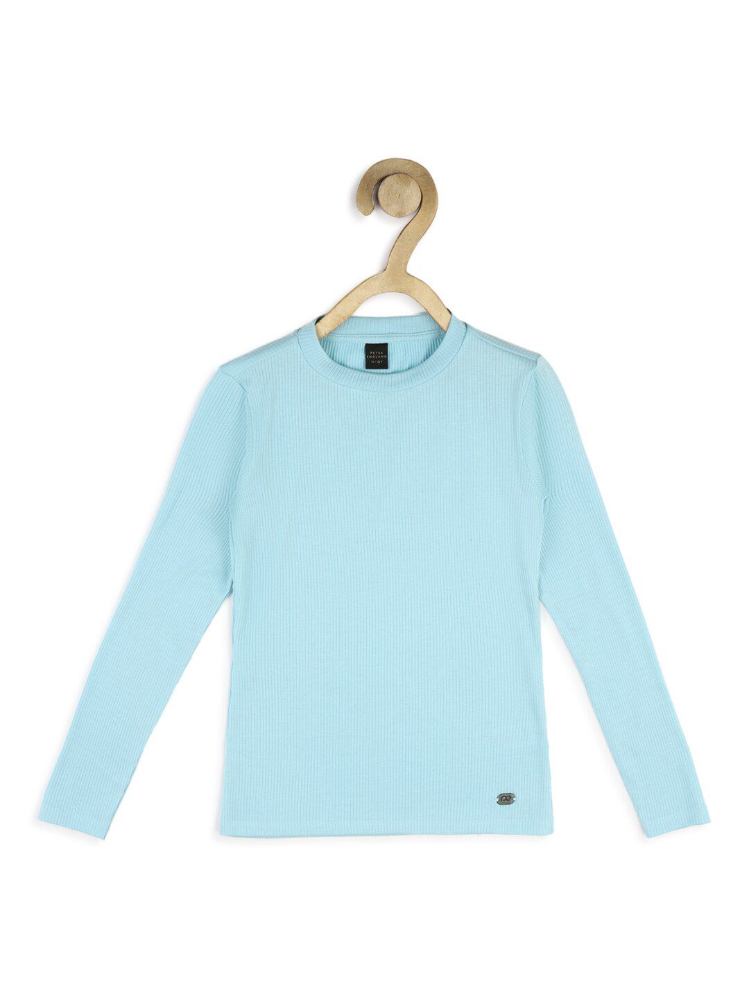 Peter England Girls Blue Solid T-shirt-picture-34