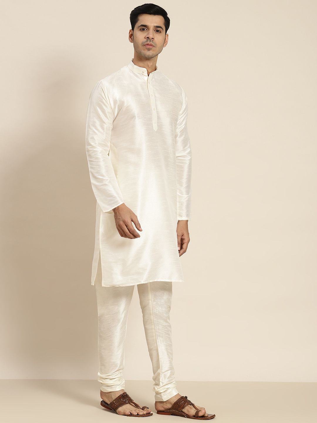 Cream Kurta Imported Chudidar
