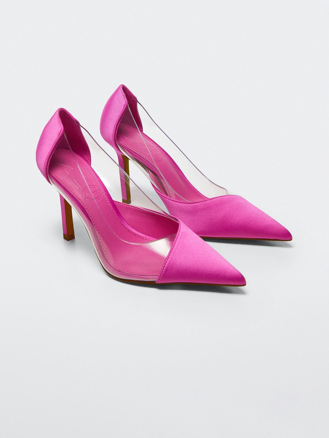 MANGO Pink Stiletto Heel Pumps-image-3