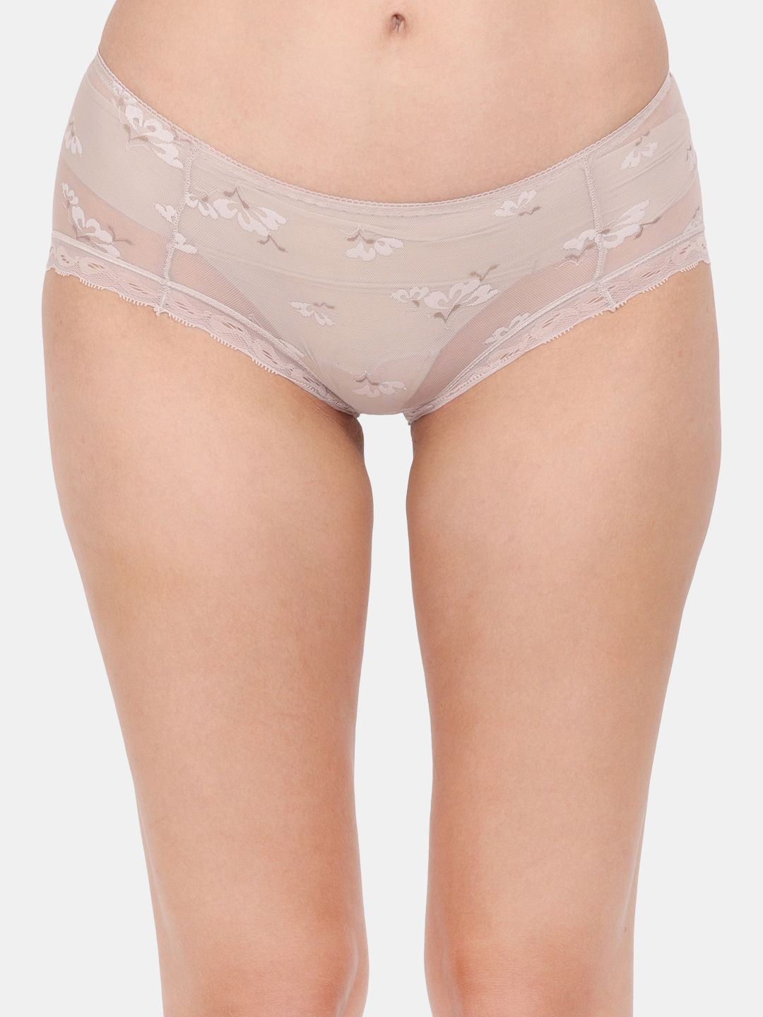 Amour Secret Women Beige Colored Floral Printed See Through Mesh Anti Odour Hipster Briefs-picture-19