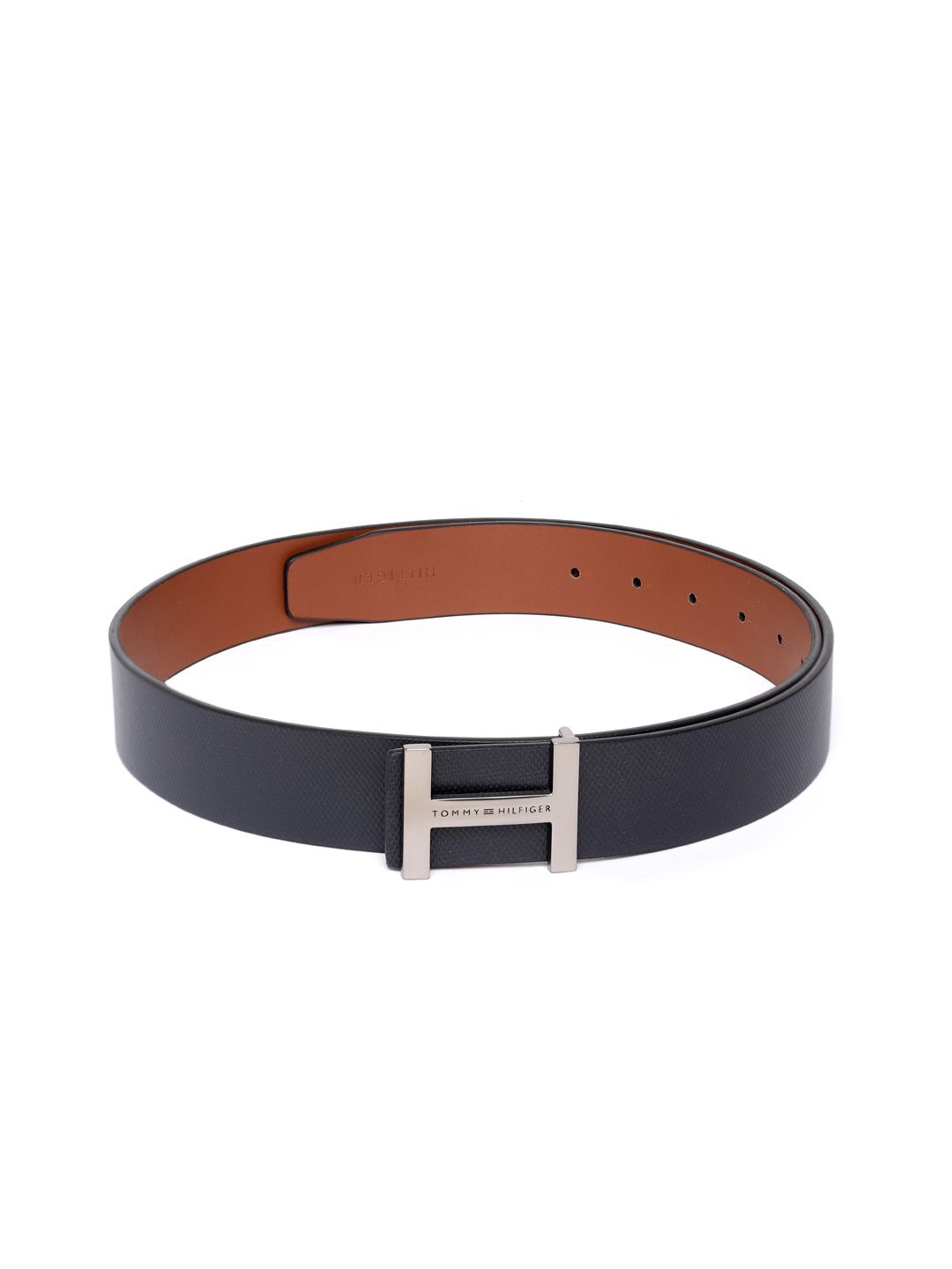 Tommy Hilfiger Men Navy Blue Reversible Leather Belt-picture-24