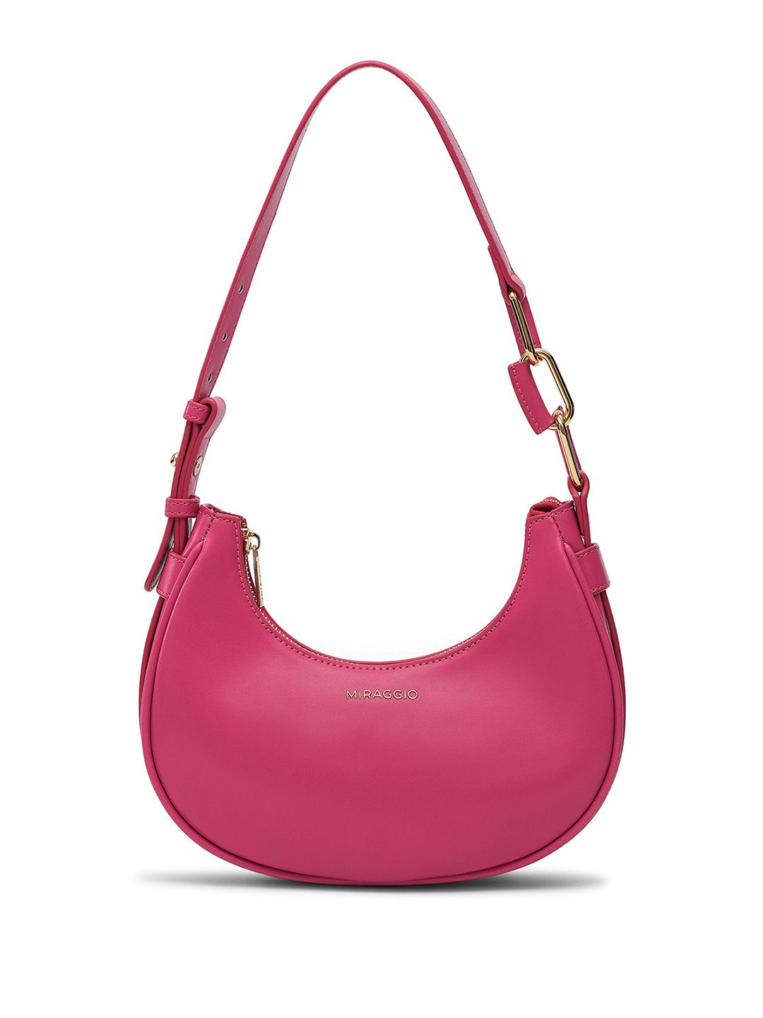 MIRAGGIO Pink Half Moon Shoulder Bag-picture-33