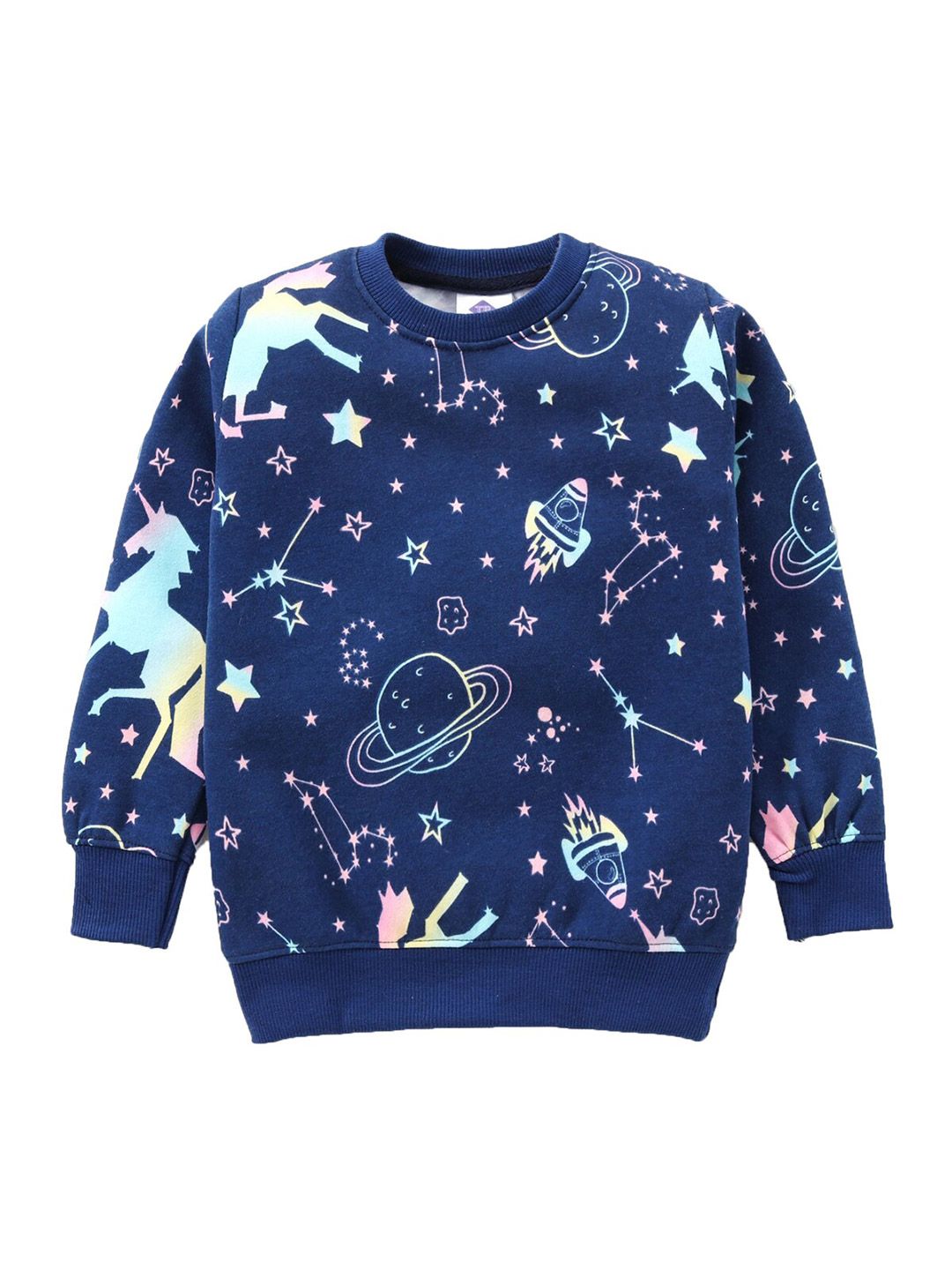 TONYBOY Boys Navy Blue Printed Cotton Sweatshirt-picture-32