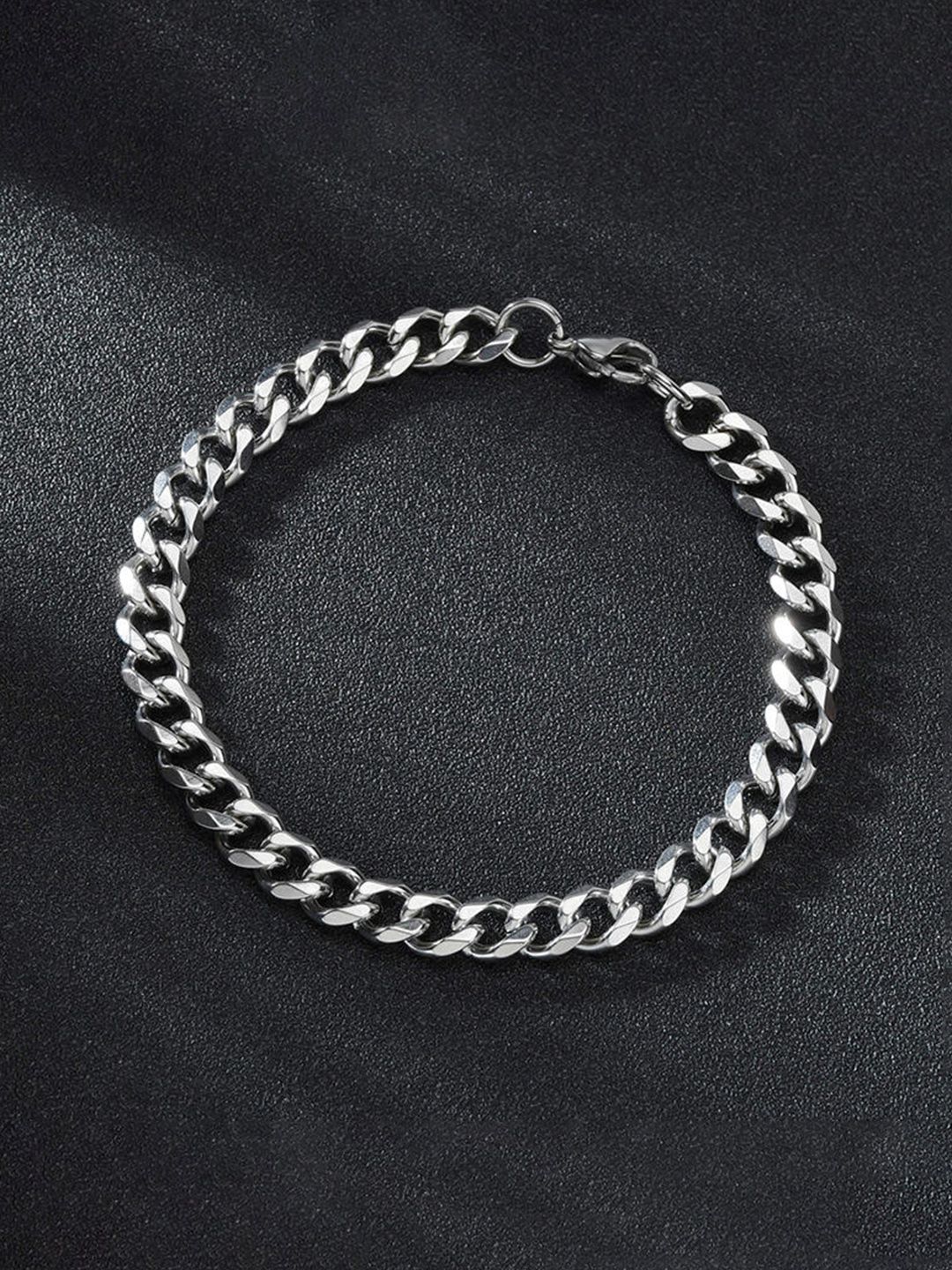 Fashion Frill Men Silver-Toned Silver-Plated Charm Bracelet-picture-16