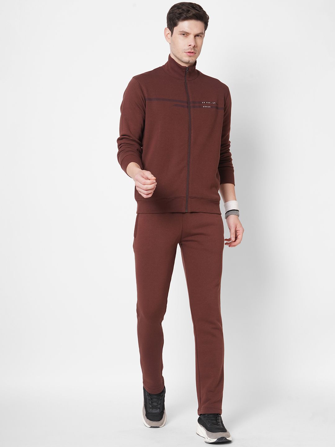 Sweet Dreams Men Brown Fleece Tracksuits-picture-45