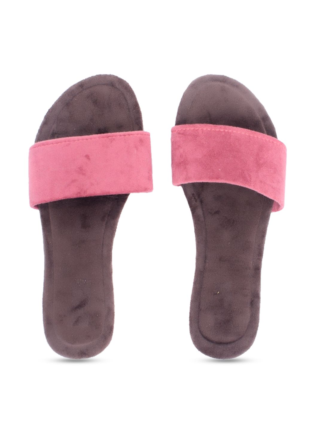 Apratim Women Pink Colourblocked Open Toe Flats-picture-16