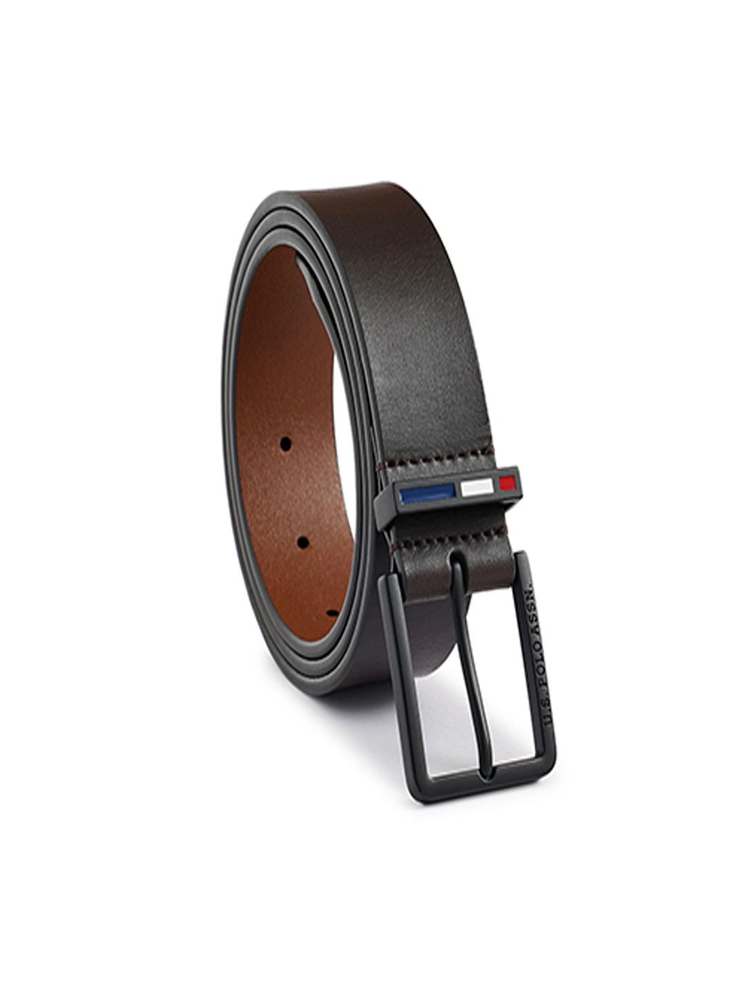 u.s. polo assn. U S Polo Assn Men Brown Reversible Leather Belt-picture-44