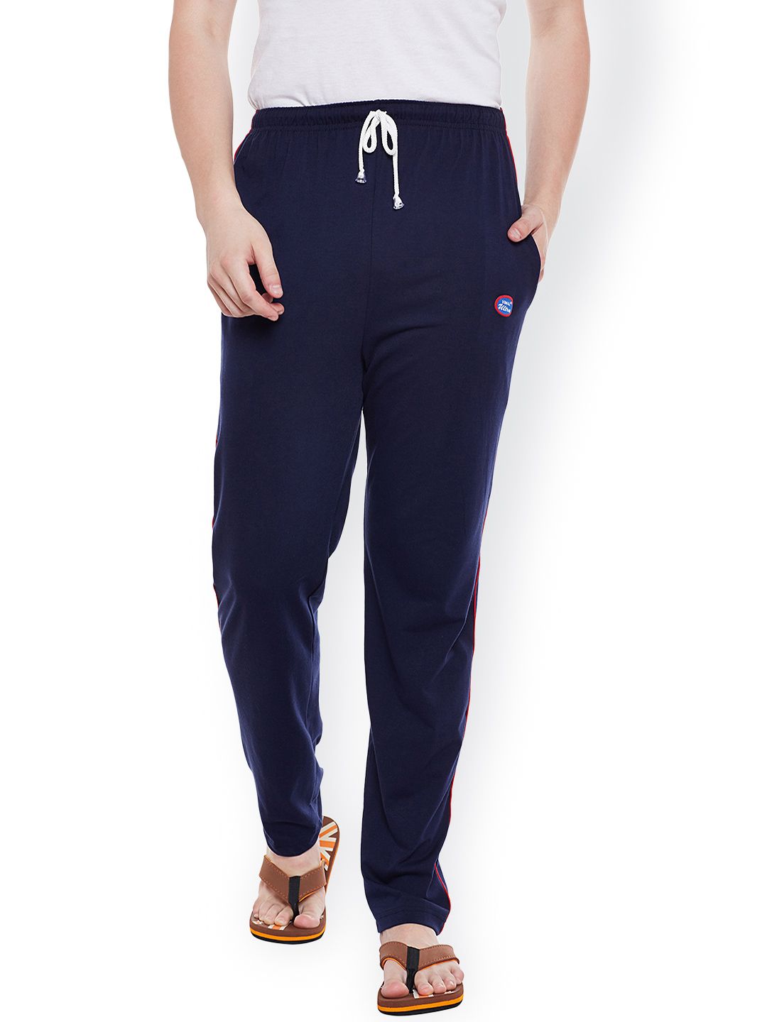 mack jonney VIMAL Men Navy Blue Solid Lounge Pants-picture-34