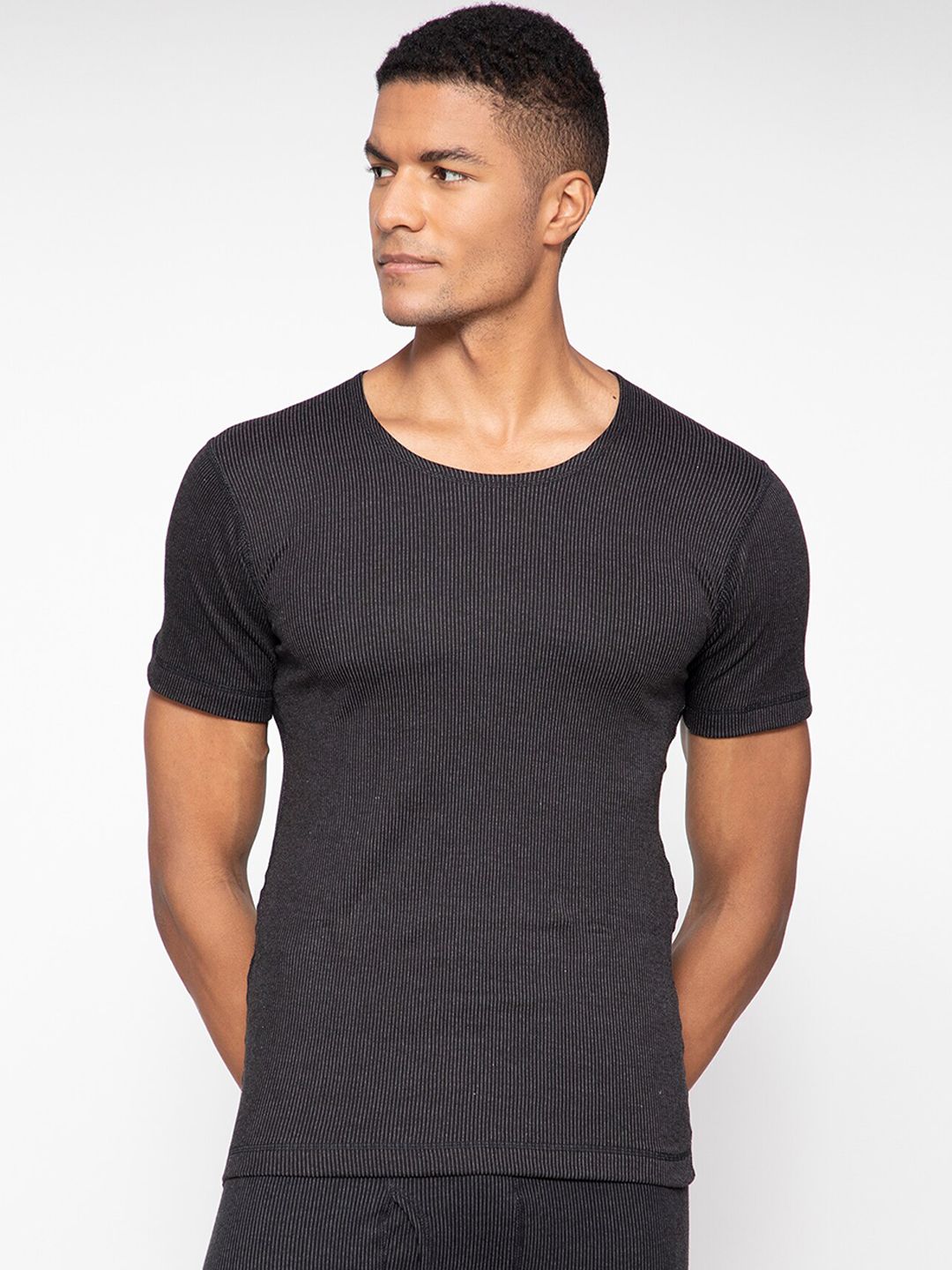 SPORTO Men Black Striped Ultima Thermal T-Shirt-picture-28