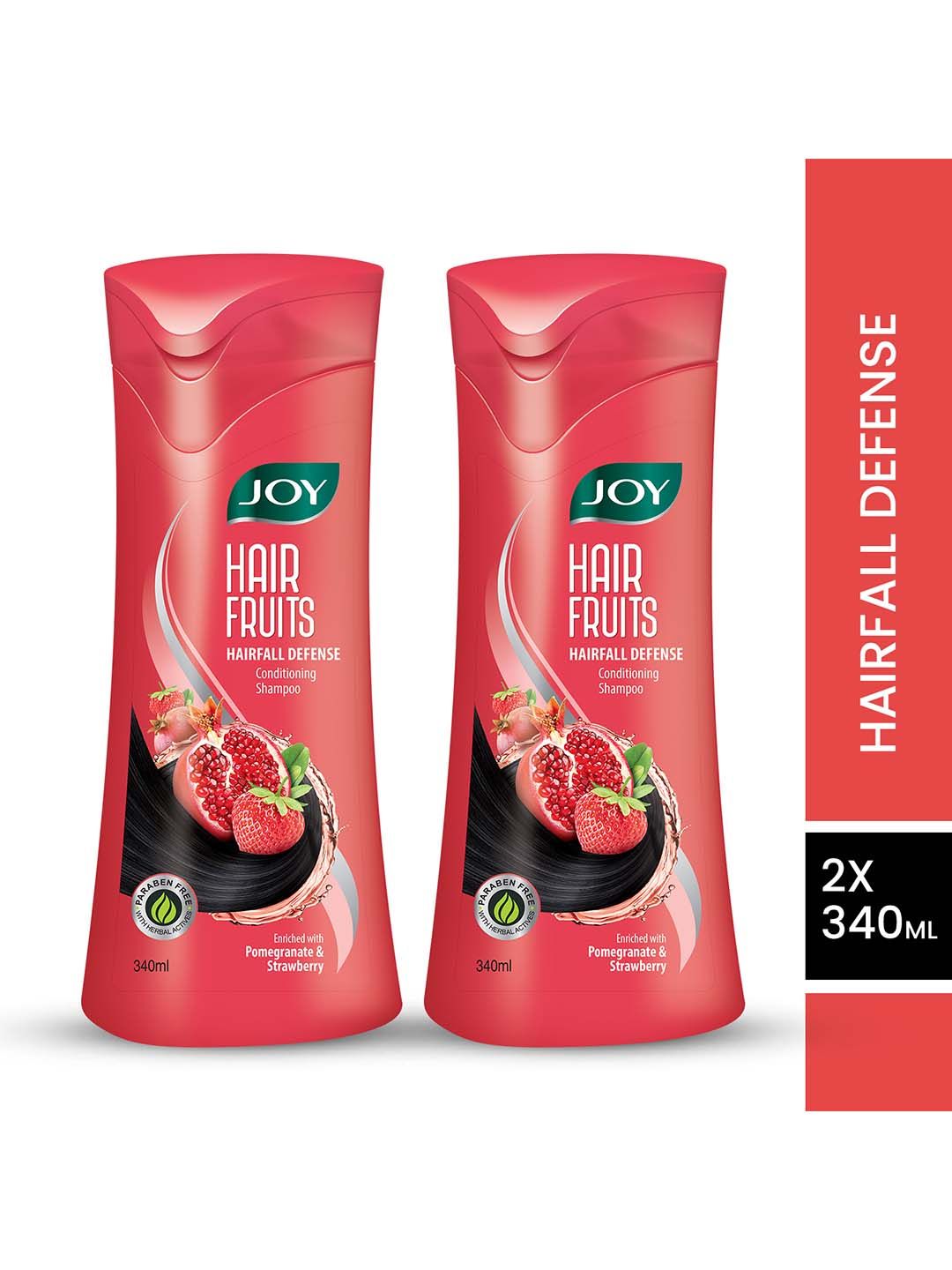 JOY Set Of 2 Hair Fruits Hairfall Defense Conditioning Shampoo with Strawberry- 340ml each-image-46