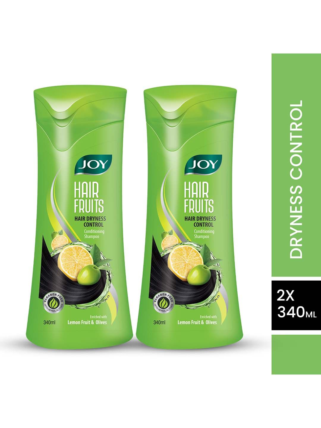 JOY Set of 2 Lemon & Olives Dryness Control Shampoo For Dry & Frizzy Hair - 340ml Each-image-48