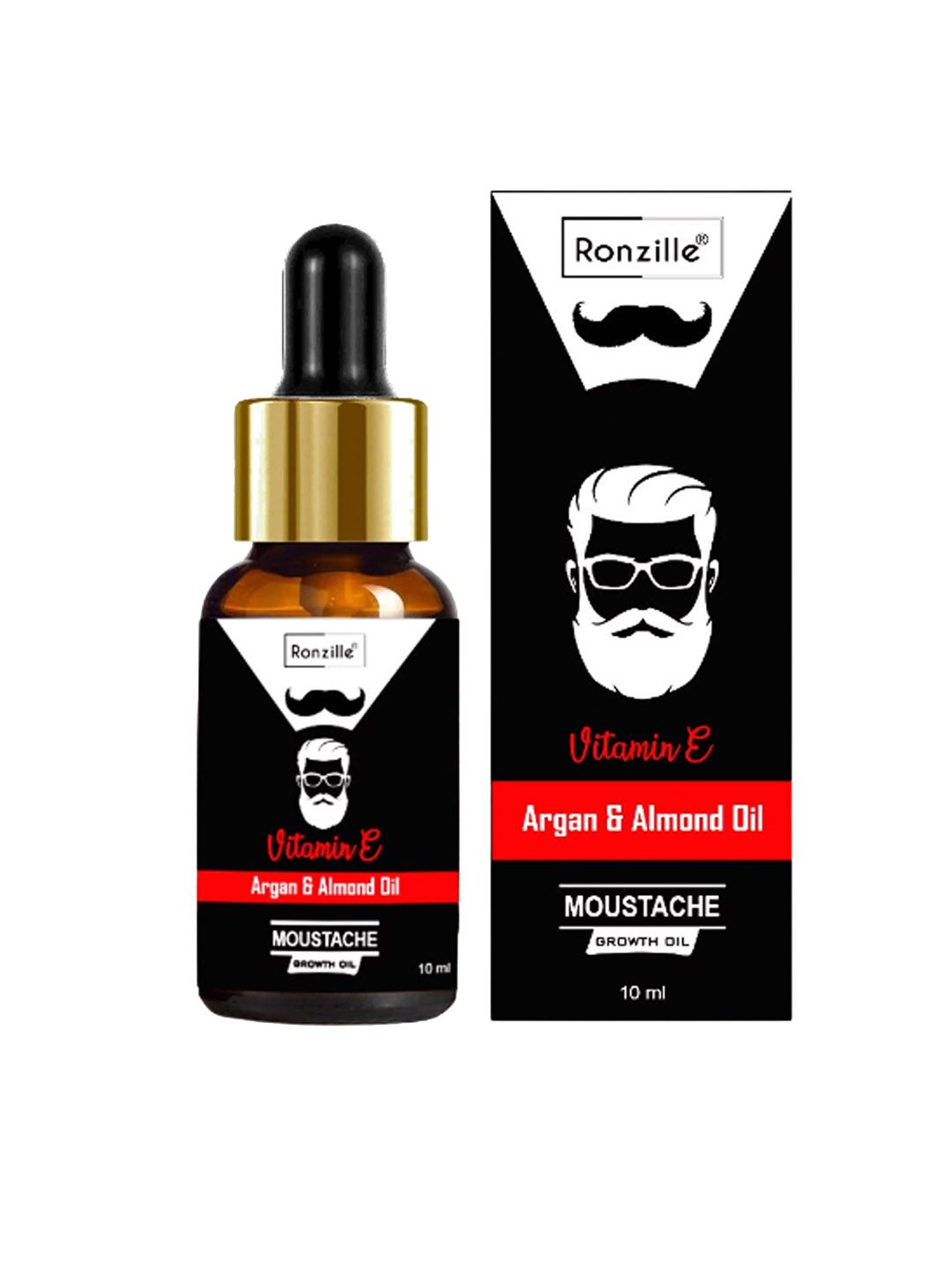 Ronzille Vitamin E Moustache Growth Oil with Argan & Almond Oil - 10 ml-image-16