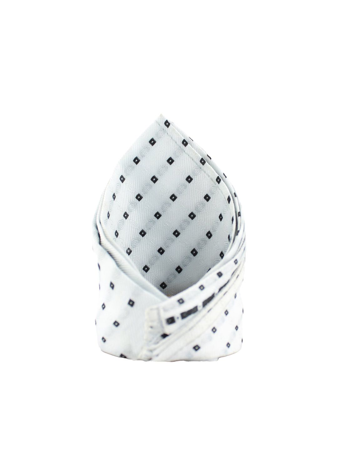 kavove KOVOVE The Pleasing White & Black Checkered Design Pocket Square-picture-48