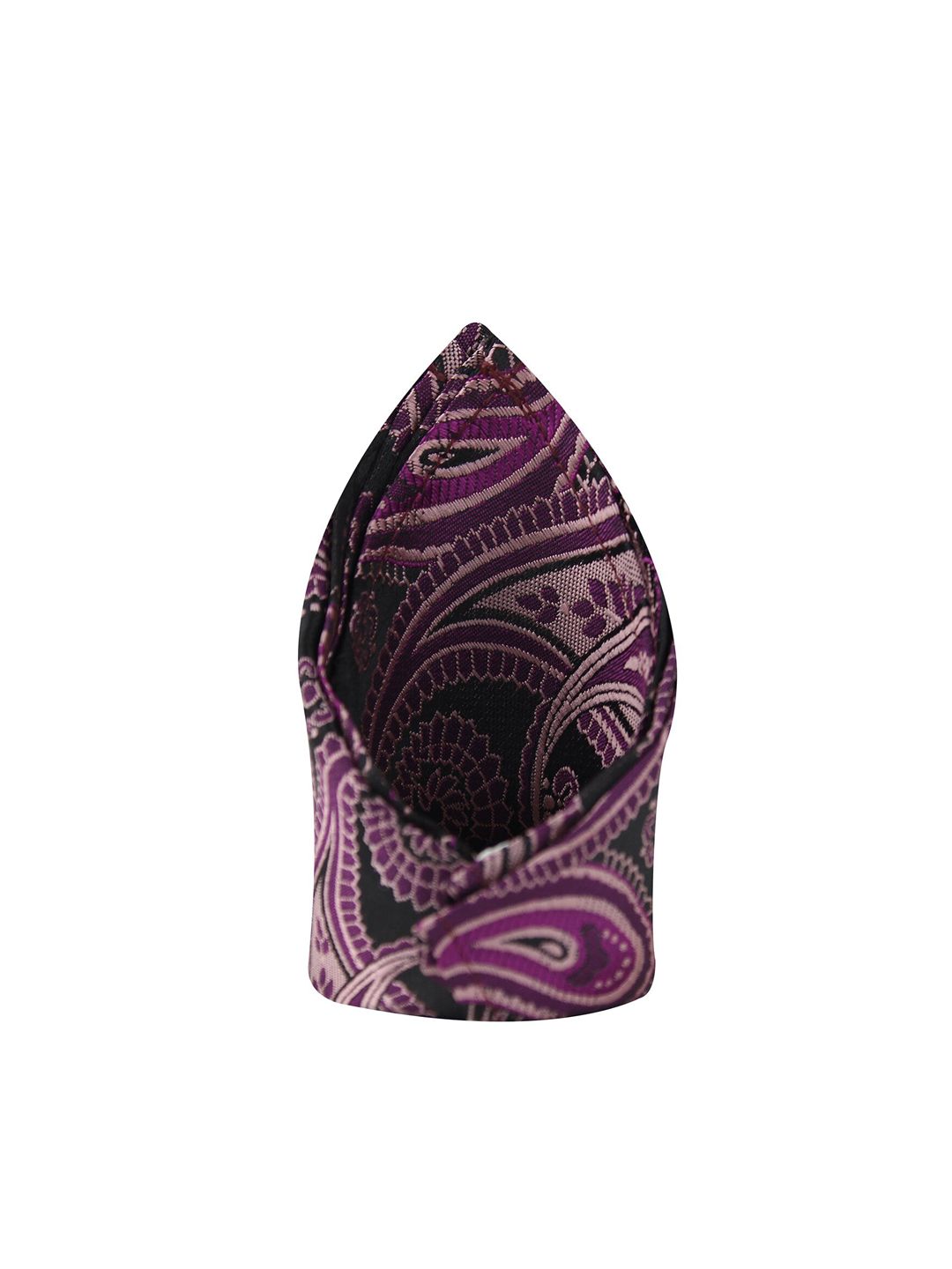 KOVOVE Pink & Black Self-Design Pocket Square-image-42