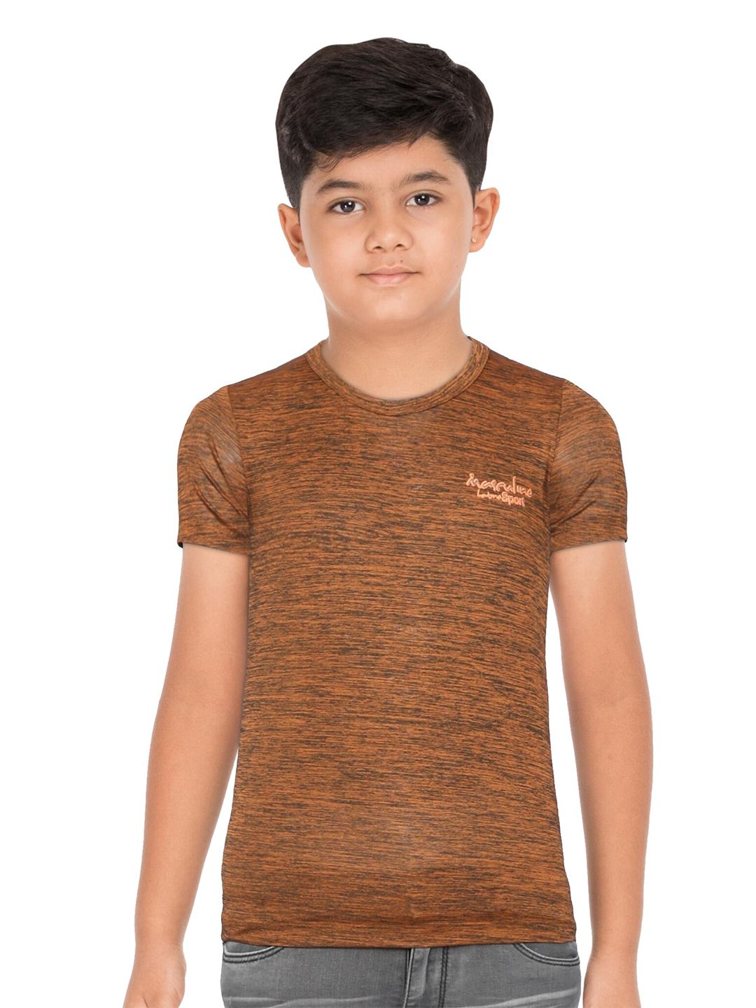 Masculino Latino Boys Brown Brand Logo T-shirt-picture-19