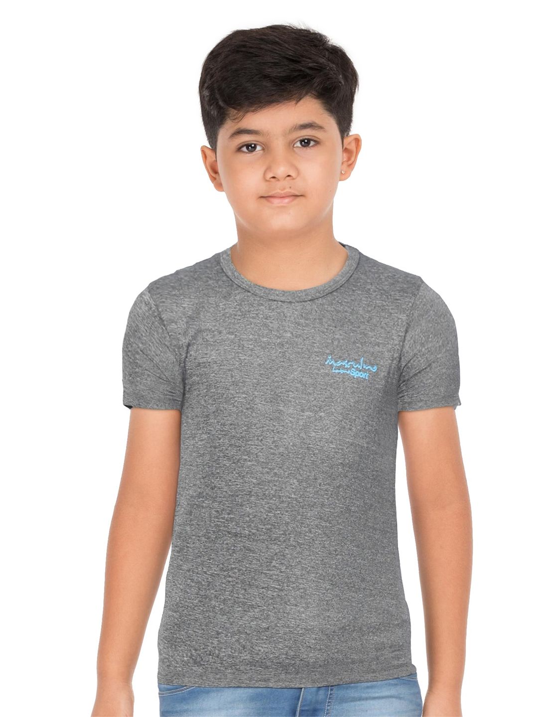 Masculino Latino Boys Grey Brand Logo T-shirt-picture-18