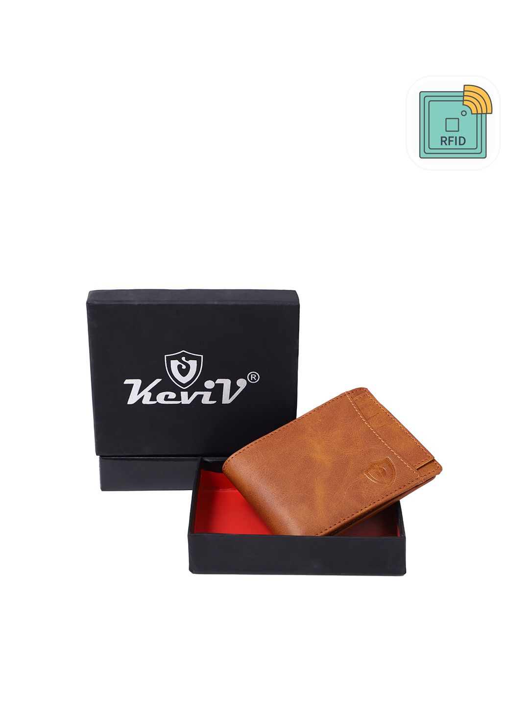 Keviv Men Tan Leather Two Fold Wallet-picture-57