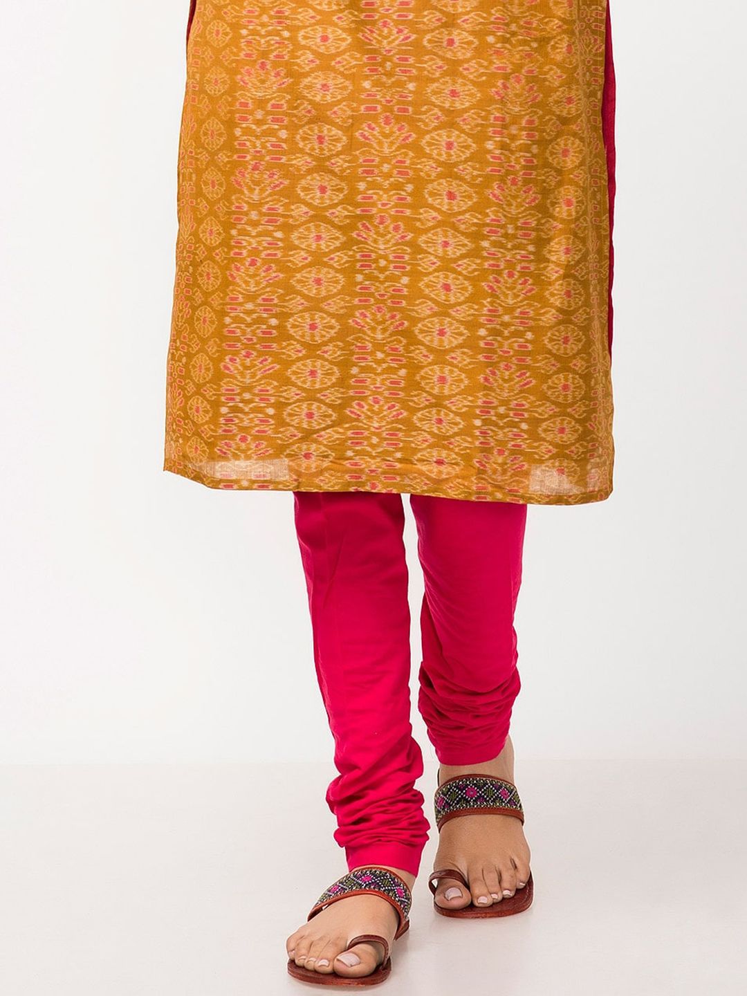 Fabindia Women Fuchsia Straight-Fit Cotton Churidar-picture-32