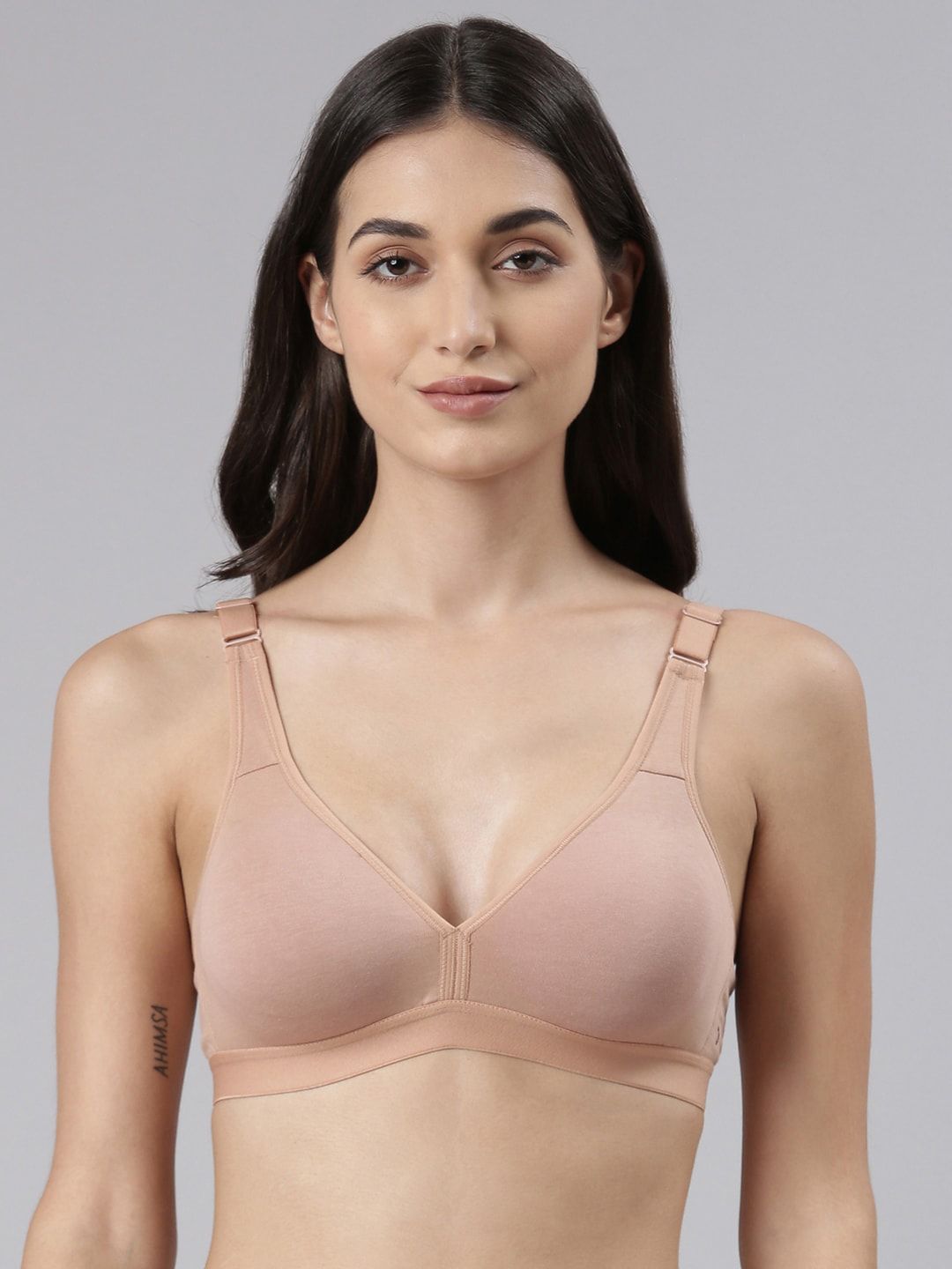 Dollar Missy Pack of 1 Combed Cotton with Stretchy Elastane Wire-Free Basic Support Bra-picture-17