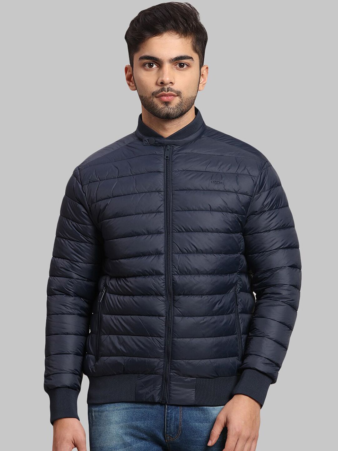 ColorPlus Men Navy Blue Quilted Jacket - Price History