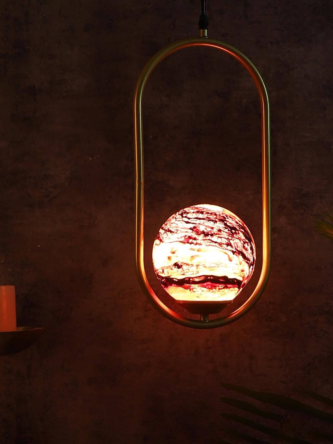 MFD HOME FURNISHING Gold-Toned 3D Hanging Pendant Lamp-picture-53