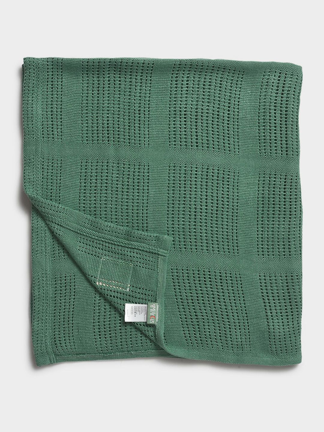 MiArcus Grow Kind Green Geometric Summer 233 GSM Single Bed Blanket