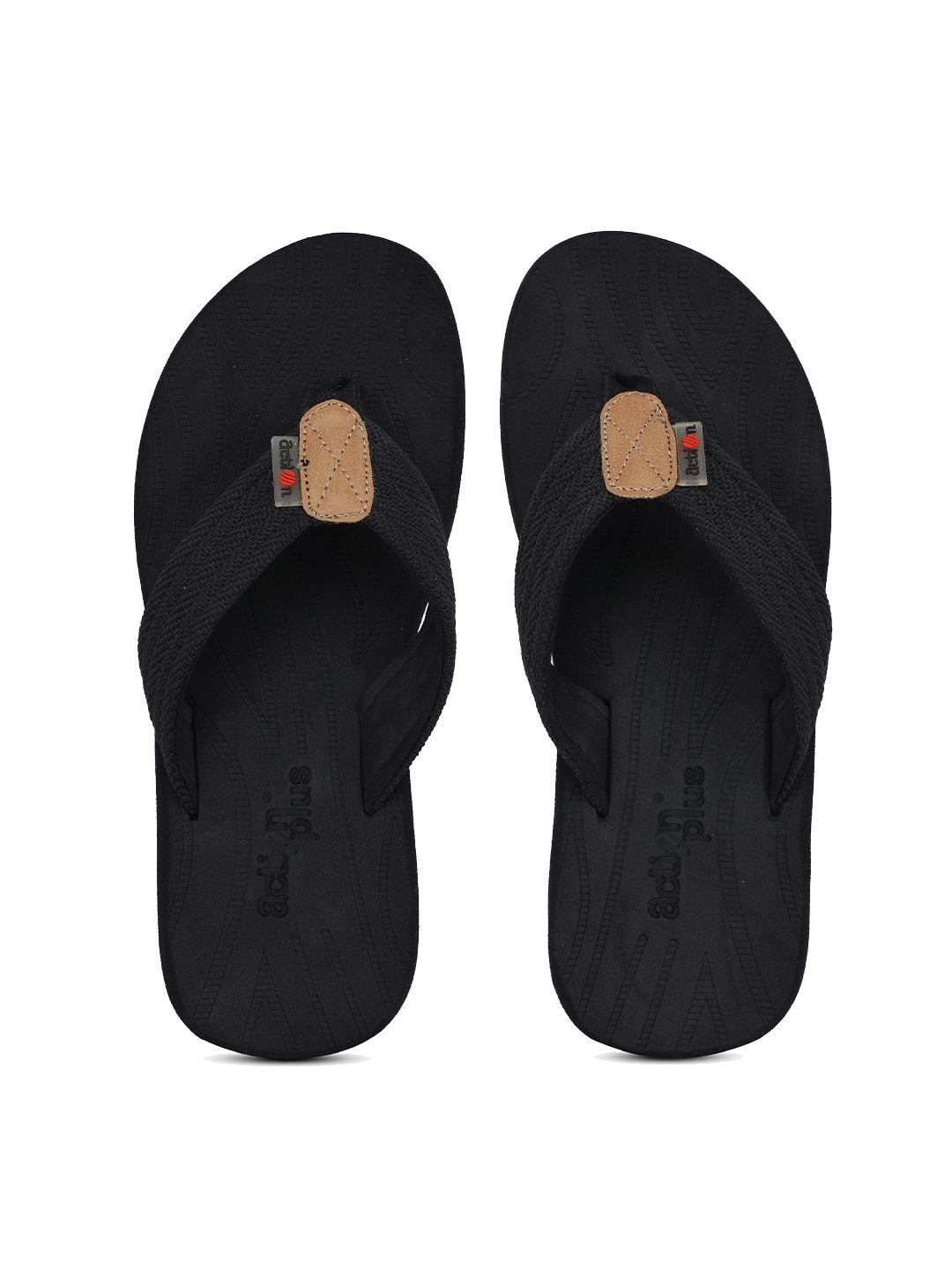 Action Plus Men Black & Brown Thong Flip-Flops-picture-39