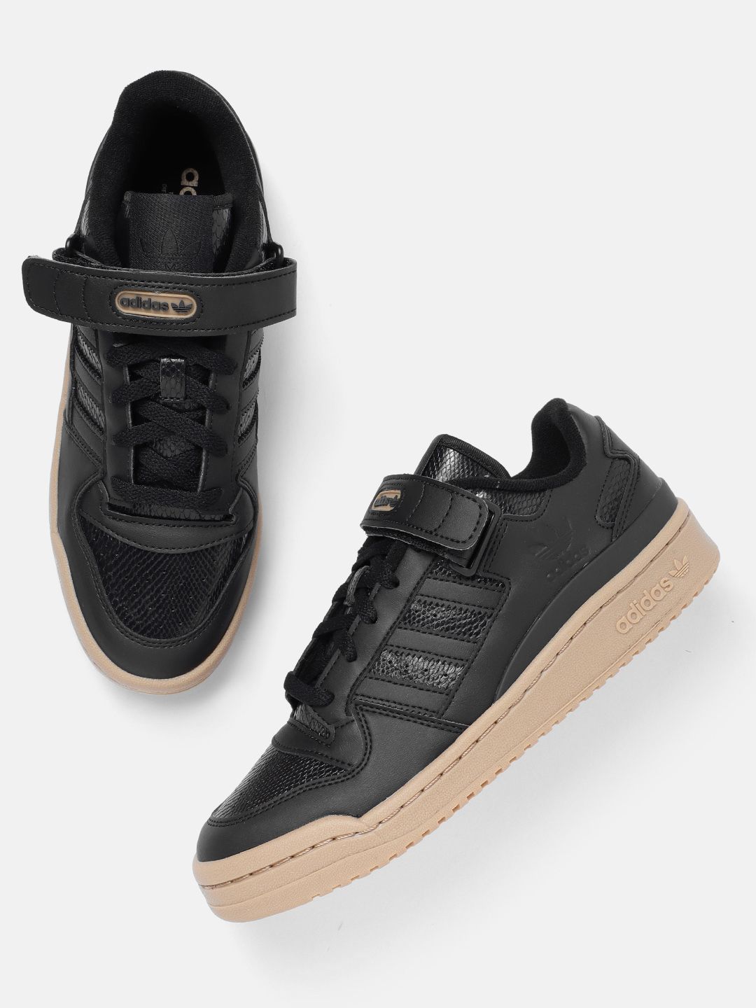 ADIDAS Originals Men Snake Skin Textured Forum Low Sneakers