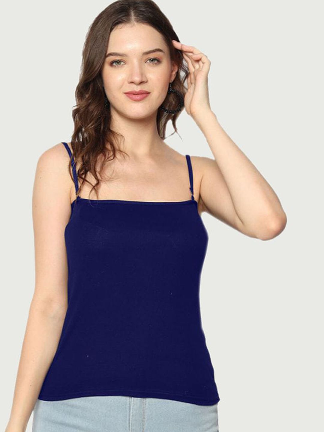 KEX Navy Blue Adjustable Strap Camisole-image-25