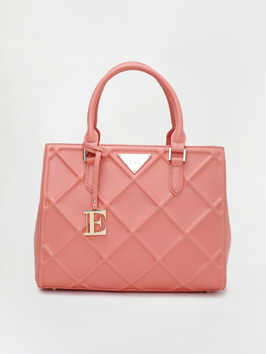 Buy Elle ELLE Pink Textured Swagger Handheld Bag at Redfynd