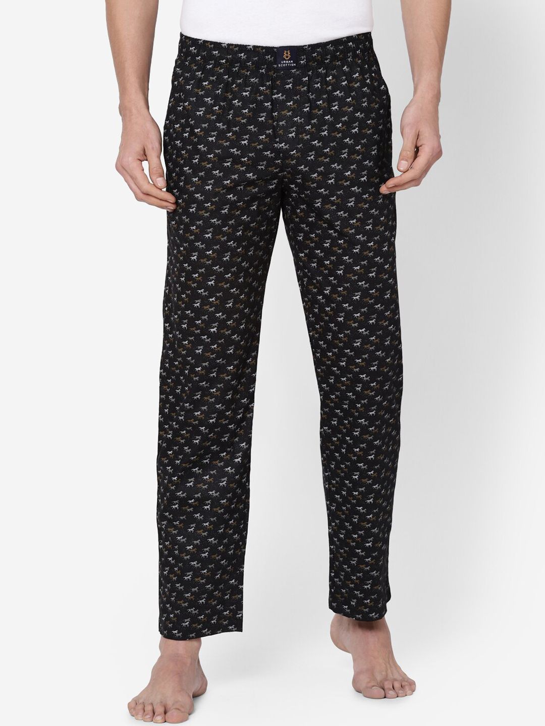 URBAN SCOTTISH Men Printed Pure Cotton Lounge Pants-picture-19