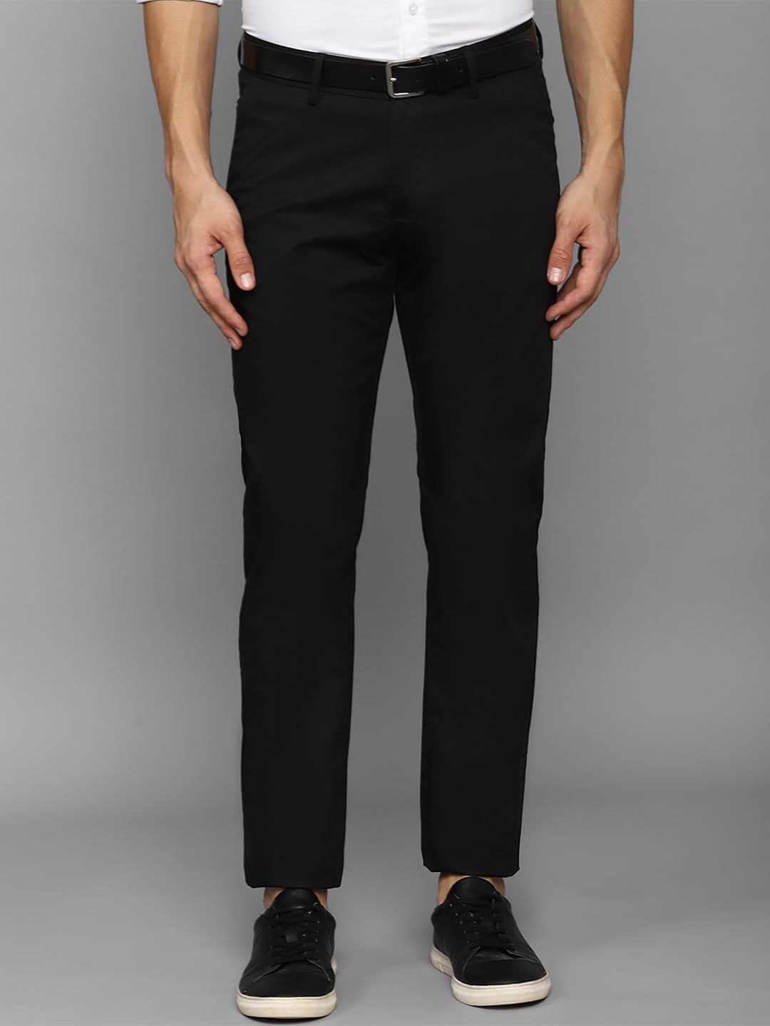 Allen Solly Men Cotton Solid Slim Fit Trousers