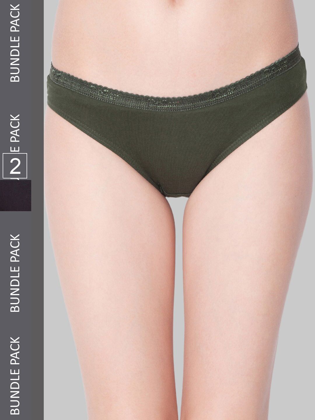 Dollar Missy Pack of 2  Combed Cotton Solid Outer Elasticated Bikini Panty-image-32