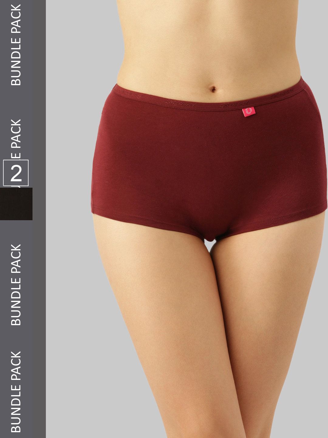 Dollar Missy Pack of 2 Solid Inner Elasticated Boy Shorts Panty MMBB-141S-R3-OE2-PO2-picture-33