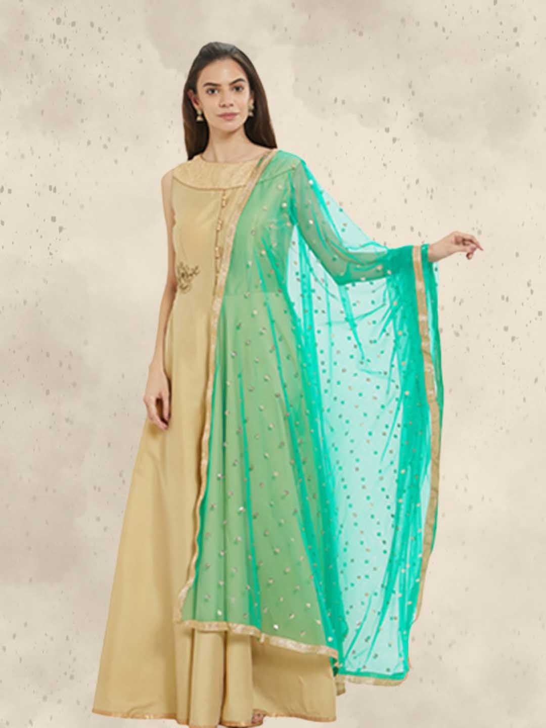 Dupatta Bazaar Embroidered Dupatta with Sequinned-picture-13