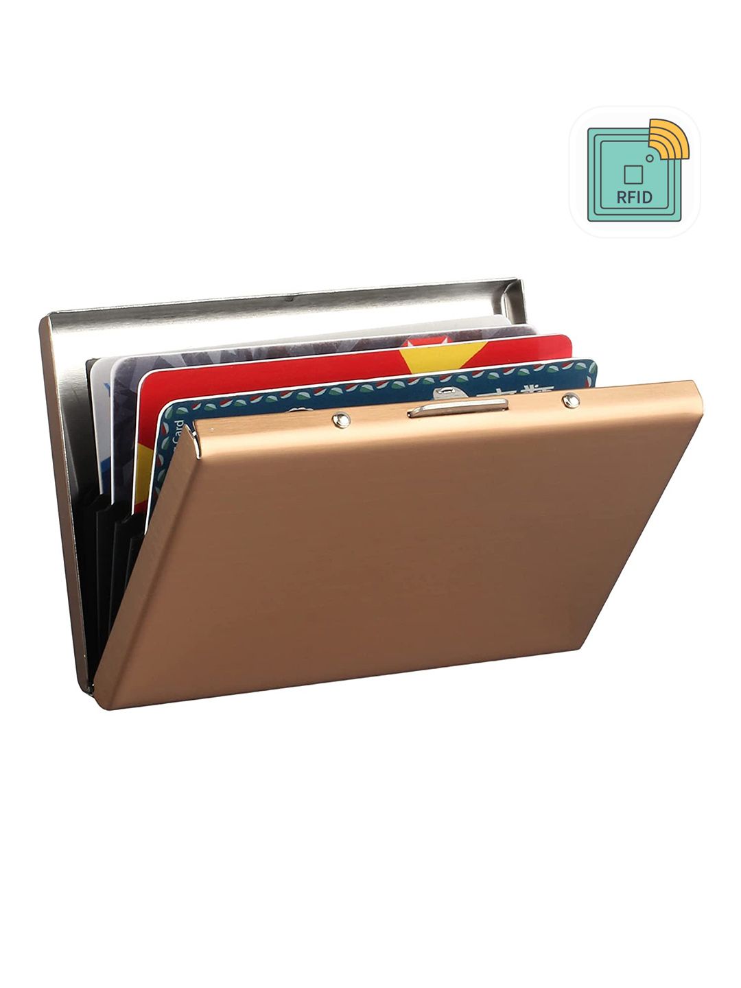 StealODeal Unisex Rose Gold Card Holder-image-0