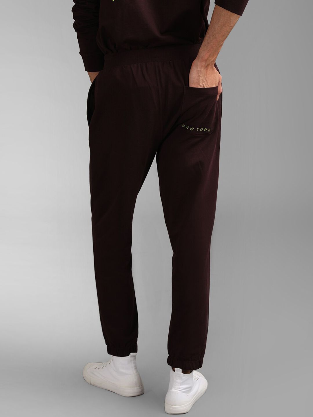 Solid Cotton Regular Fit Men's Track Pants