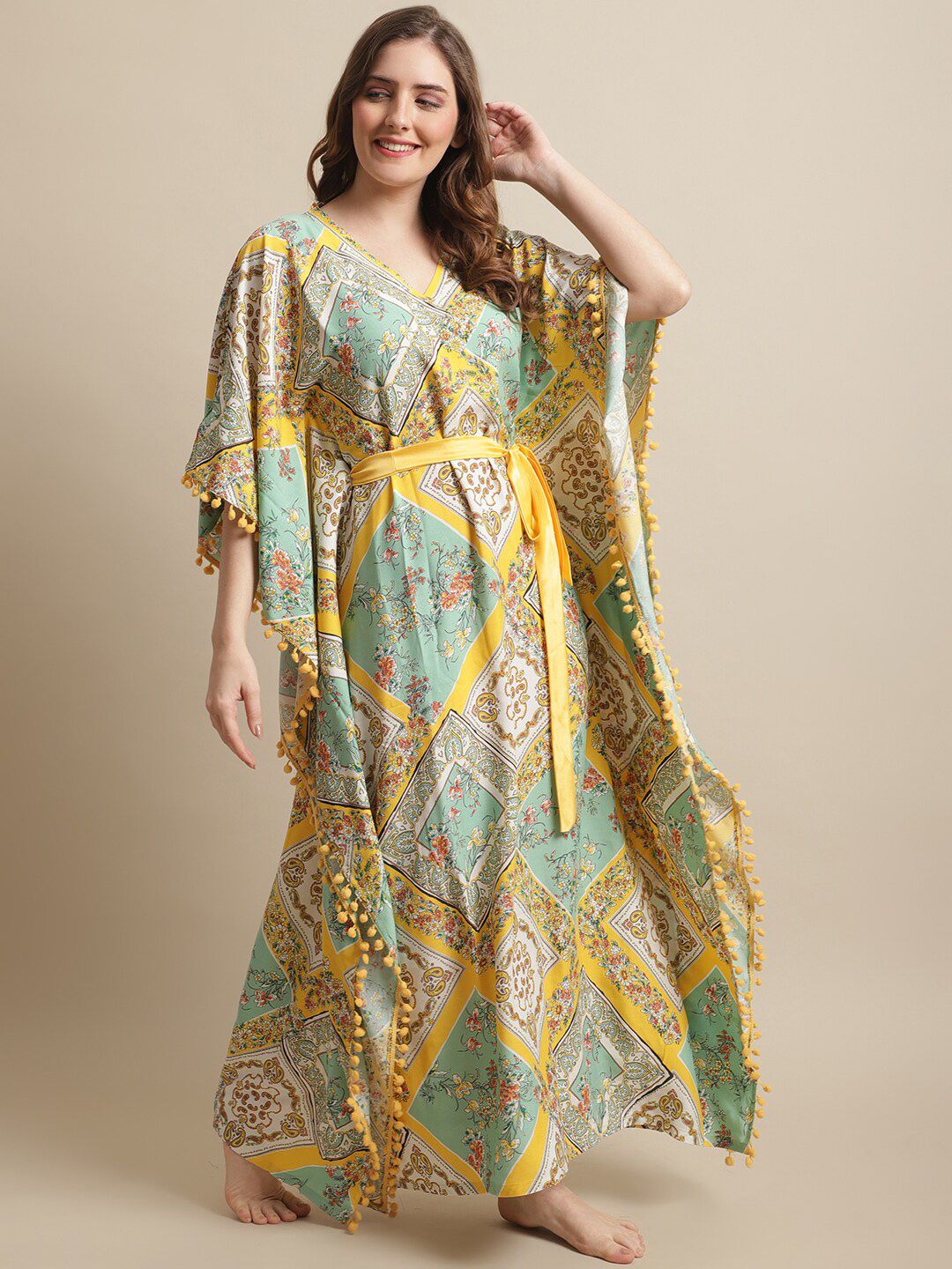 Claura Printed Maxi Nightdress