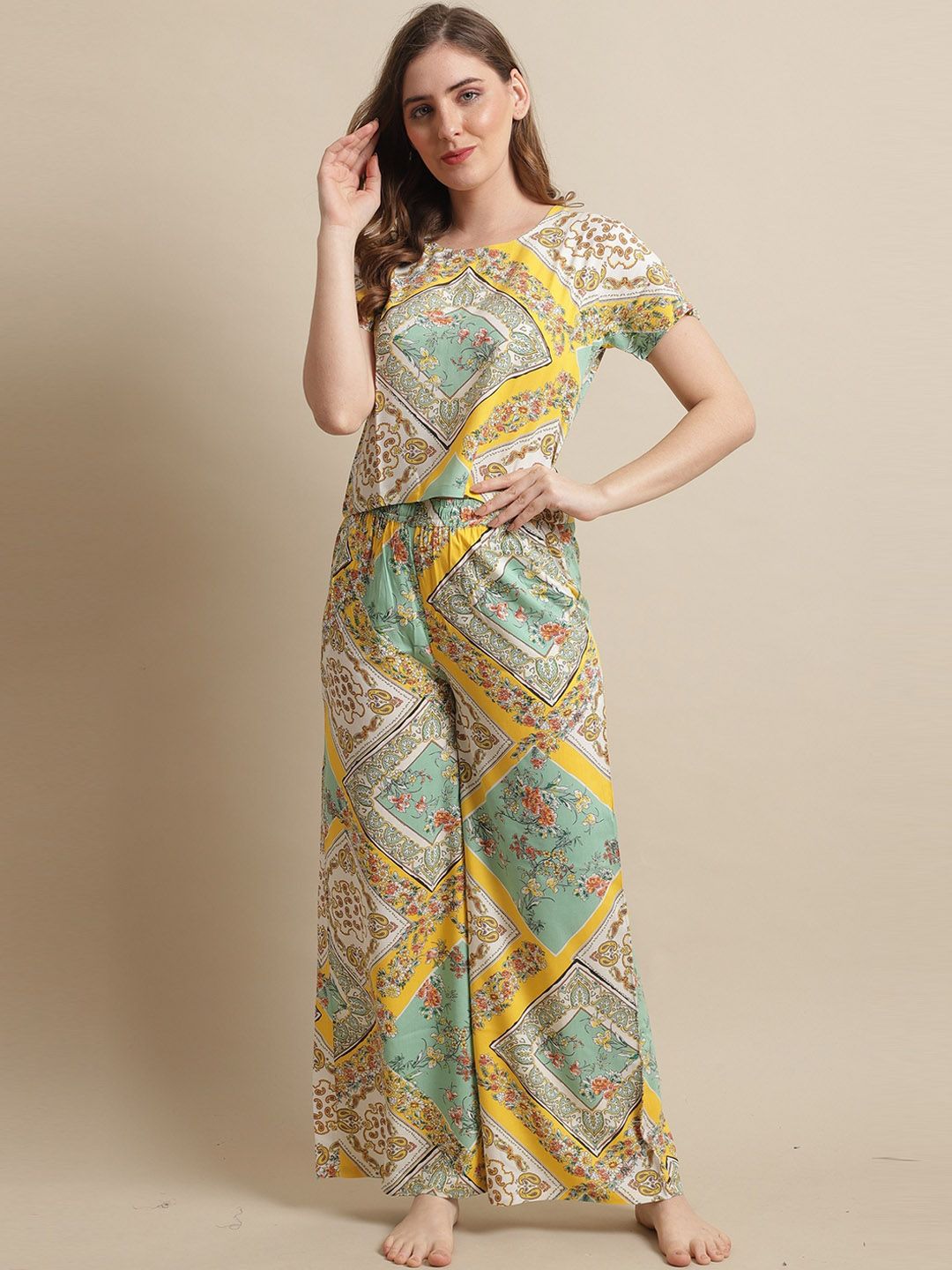 Claura Women Printed Night Suit-image-49