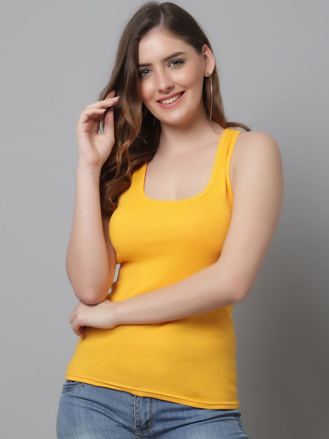 KEX Women Scoop Neck Non padded Camisole-picture-41