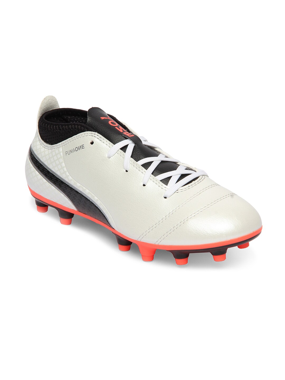 Buy PUMA Puma Unisex White PUMA ONE 17.4 FG Jr Football Shoes at Redfynd