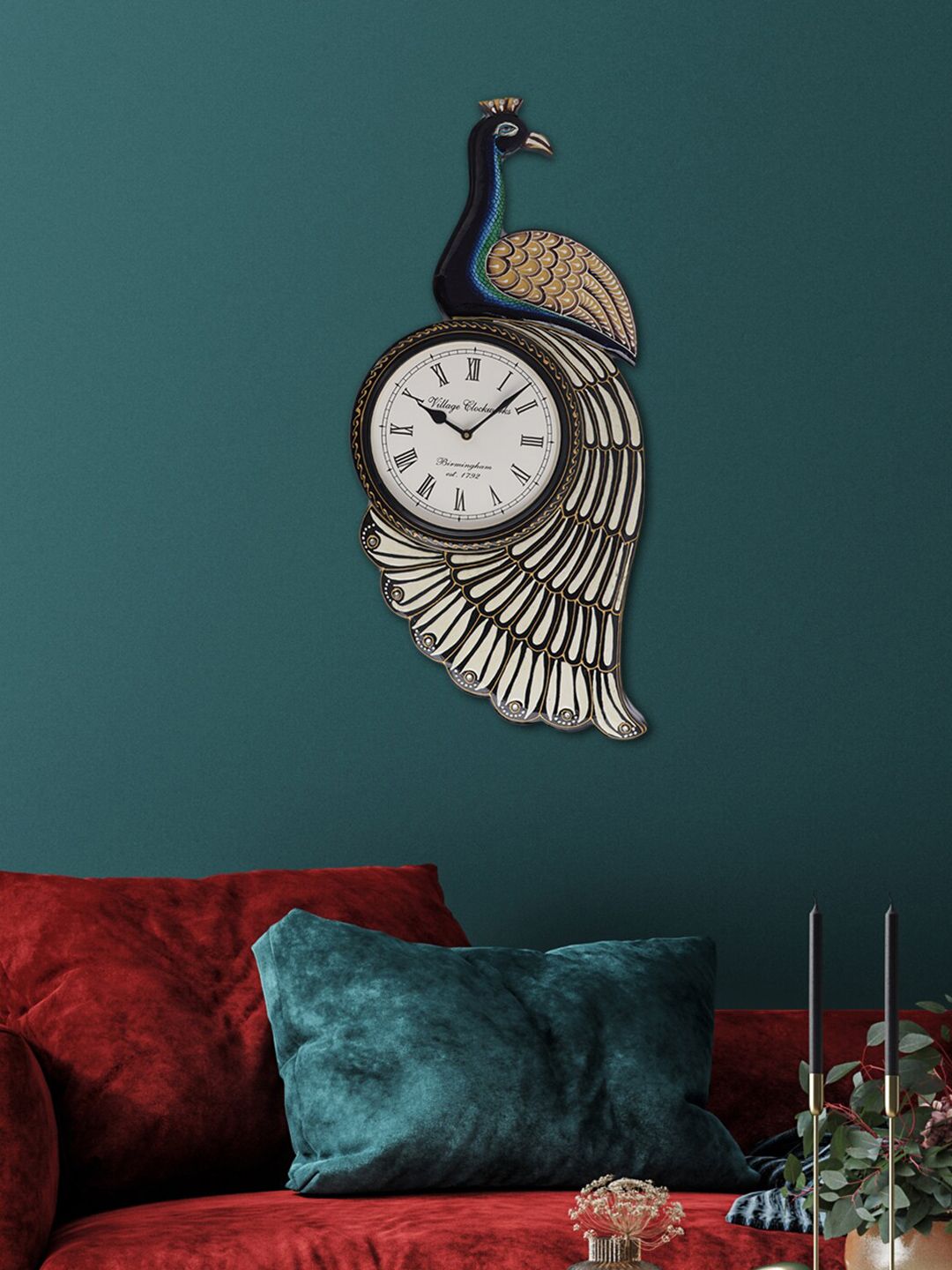 Aapno Rajasthan Printed Bird Shaped Traditional Wall Clock-picture-38