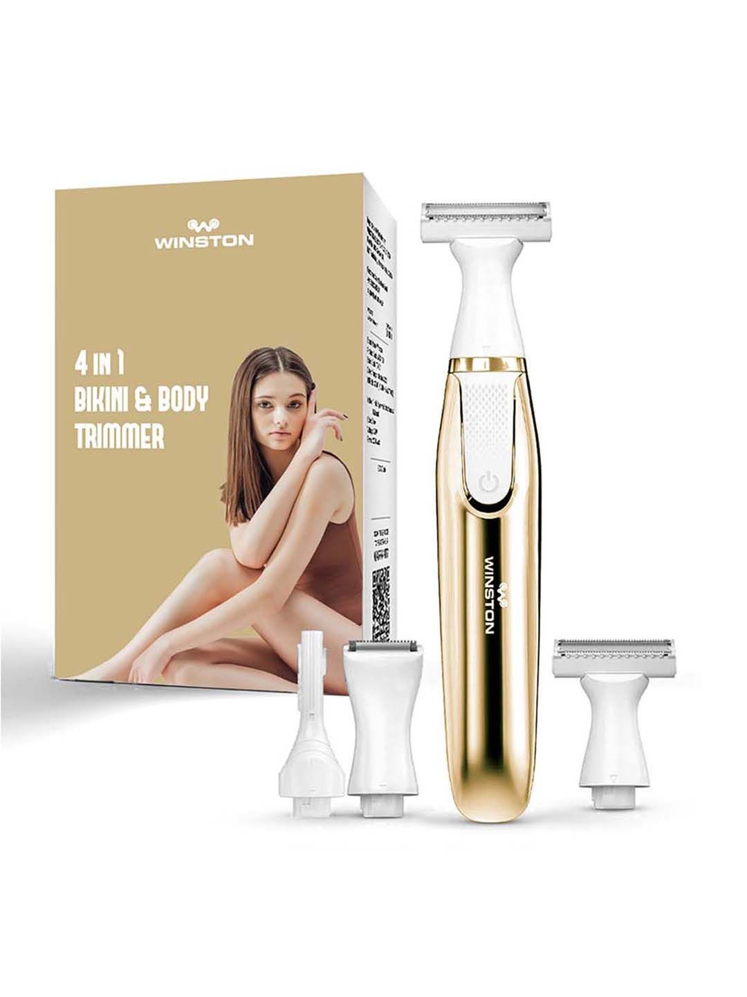 WINSTON 3 In 1 Rechargeable Bikini Trimmer for Face & Body - Silver & Pink-picture-10
