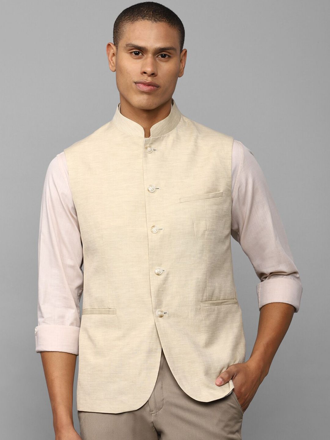 Allen Solly Men Woven Design Nehru Jacket Price History