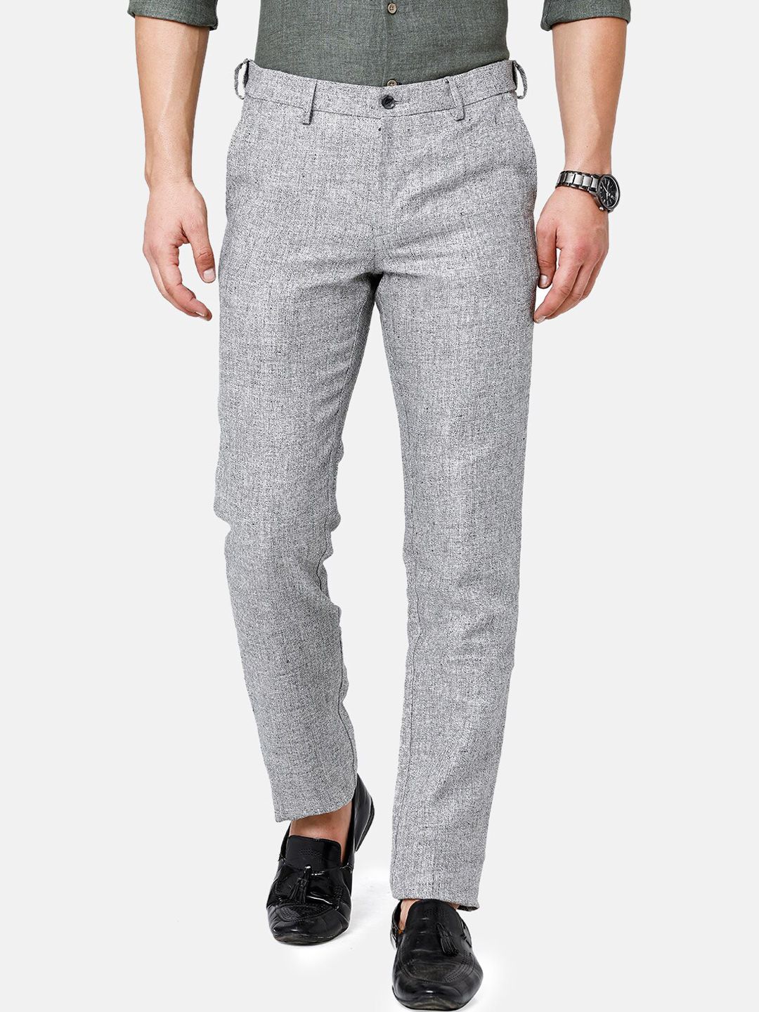 HM Pullon linen trousers  Light grey  Ladies  HM IN
