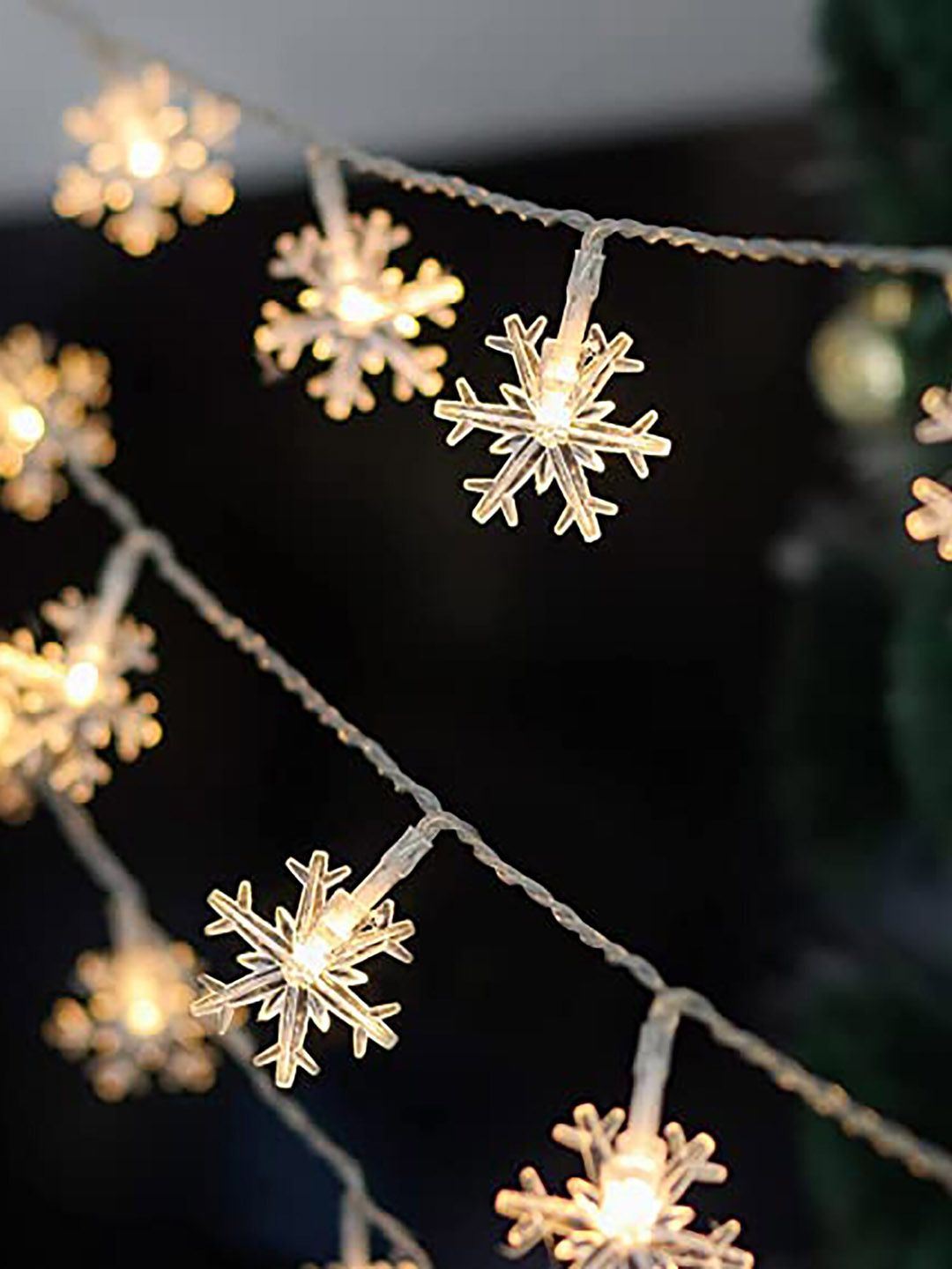 Homesake Yellow Snow-Flake Shaped String Lights 5Mtrs-image-33