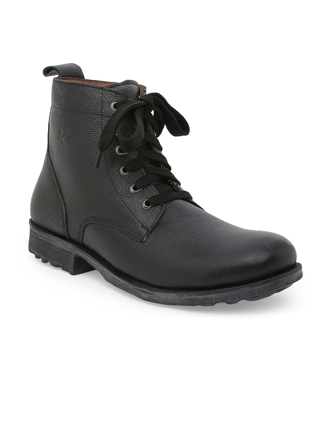 Buckaroo Men Textured Leather Biker Boots